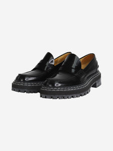 Proenza Schouler Black patent leather loafers - size EU 37.5