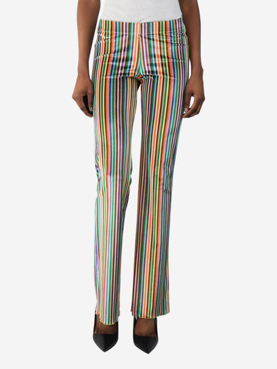 Multicoloured striped velvet trousers - size UK 8 Trousers Siedres 