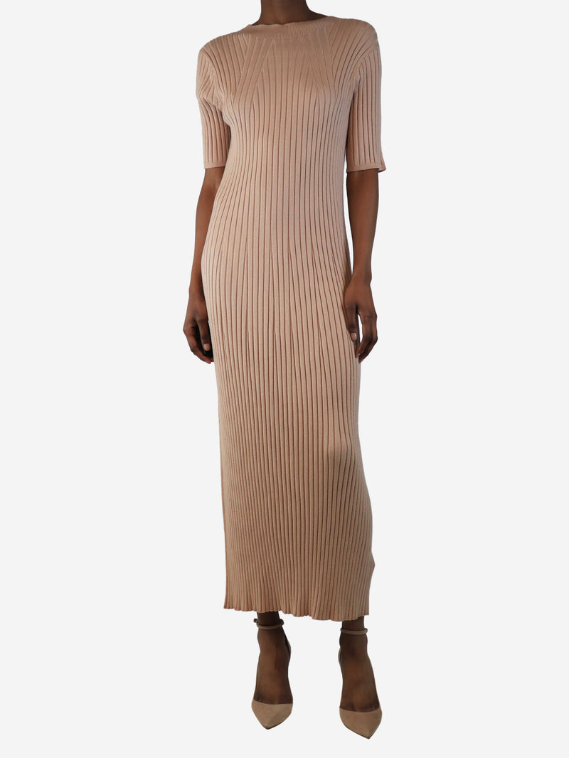 Beige ribbed knit dress - size S Dresses Varley 