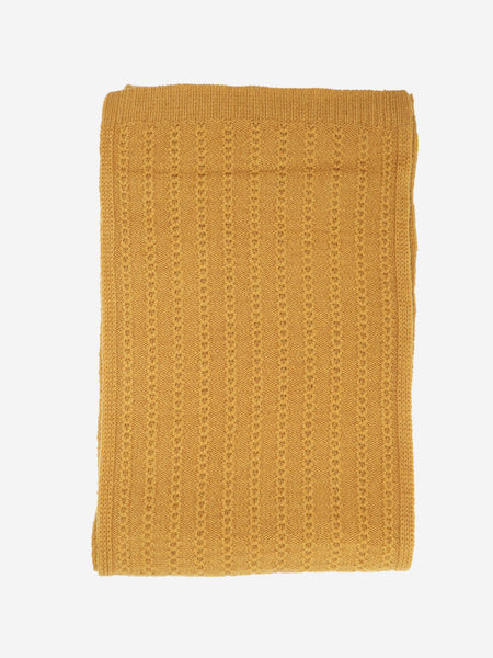 Mustard cashmere skinny scarf product image