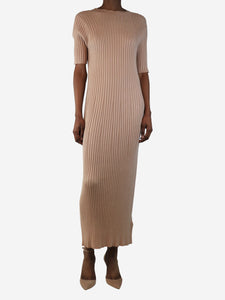 Varley Beige ribbed knit dress - size S