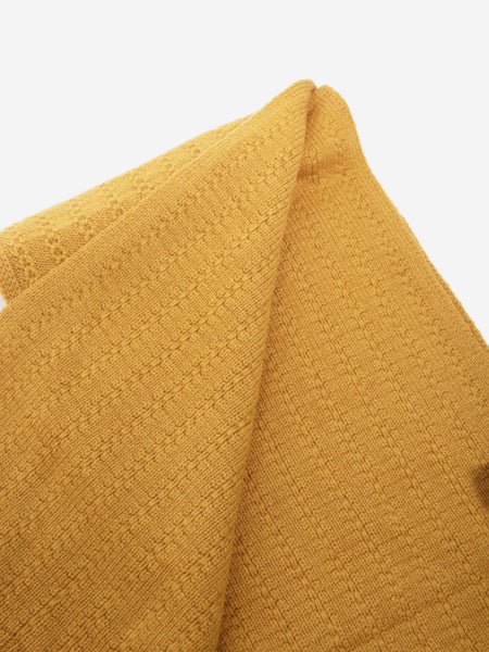 Mustard cashmere skinny scarf alternate image