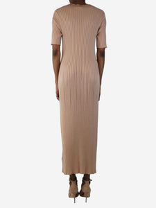 Varley Beige ribbed knit dress - size S