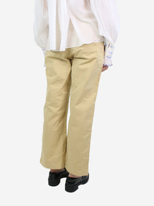 Frame Pale yellow cotton pocket trousers - size UK 12