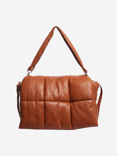 Brown Wanda faux-leather padded shoulder bag Shoulder bags Stand Studio 