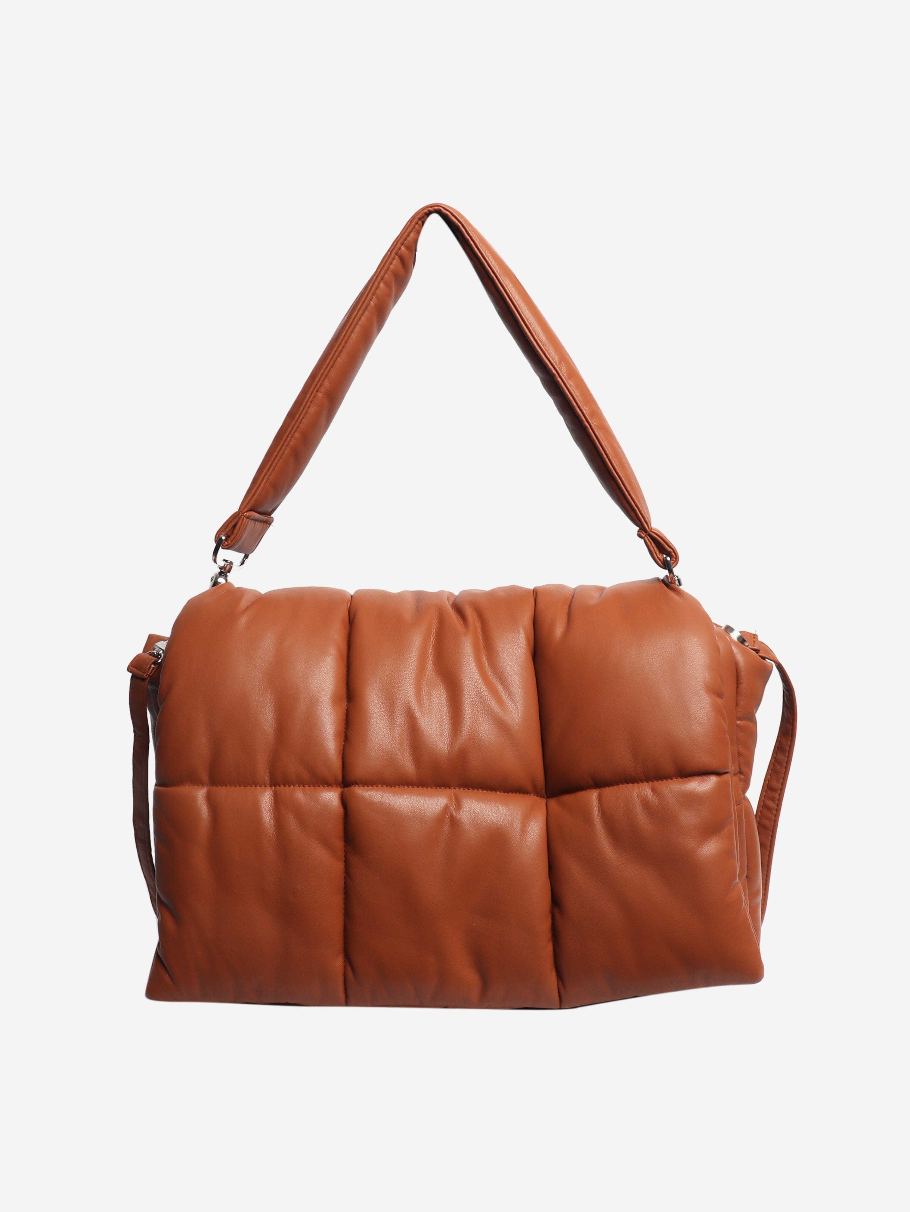 Brown Wanda faux-leather padded shoulder bag Shoulder bags Stand Studio 
