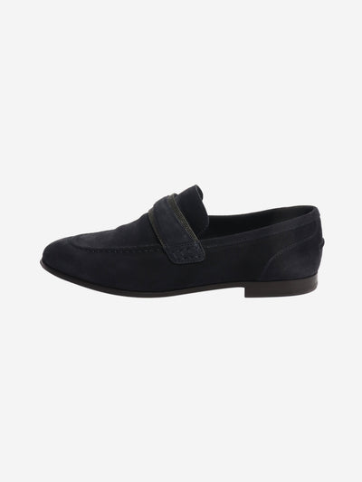 Navy monili suede loafers - size EU 36 Flat Shoes Brunello Cucinelli 