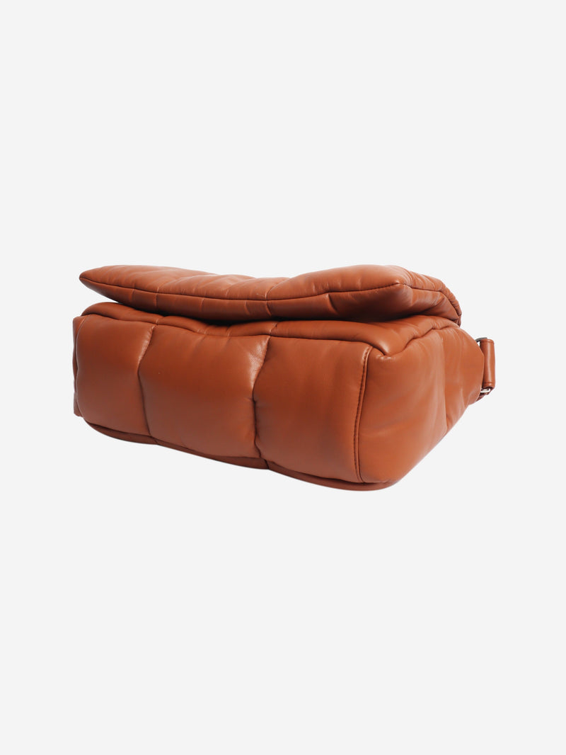 Brown Wanda faux-leather padded shoulder bag Shoulder bags Stand Studio 