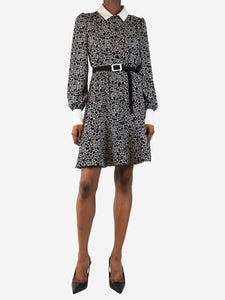 Zimmermann Black Sleeveless heart print dress - size UK 8