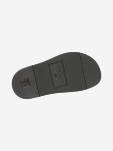 Versace Black leather pool slides - size EU 42