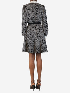 Zimmermann Black Sleeveless heart print dress - size UK 8