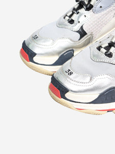 Balenciaga Silver Triple S trainers - size EU 38