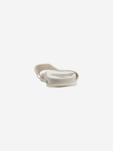 Alaia Pale grey leather cutout sandals - size EU 40