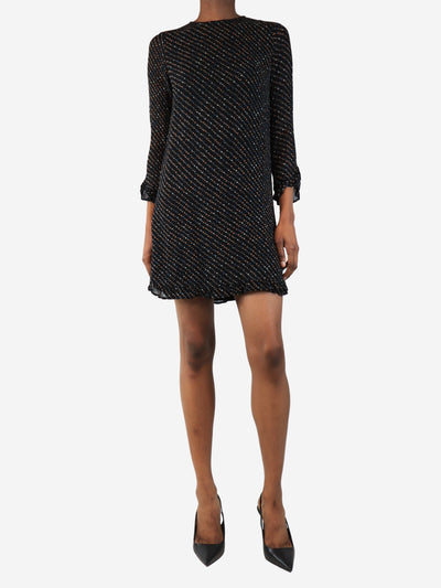 Black floral mini dress - size UK 6 Dresses Ganni 