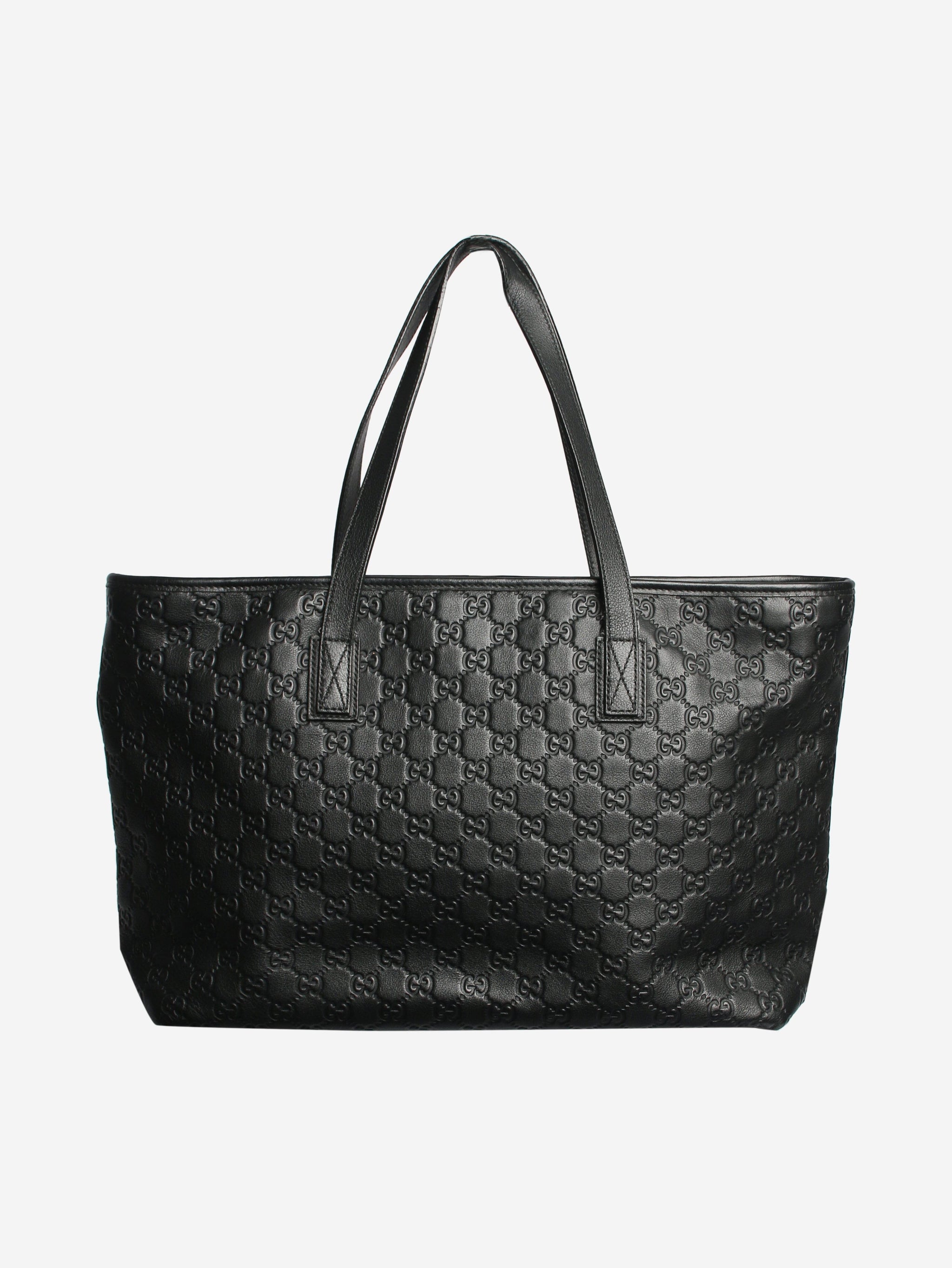 Gucci pre-owned black Guccissima leather tote bag | Sign of the Times
