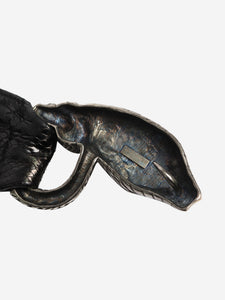 Saint Laurent Black Cobra belt
