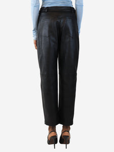 Stella McCartney Black faux leather trousers - size UK 8