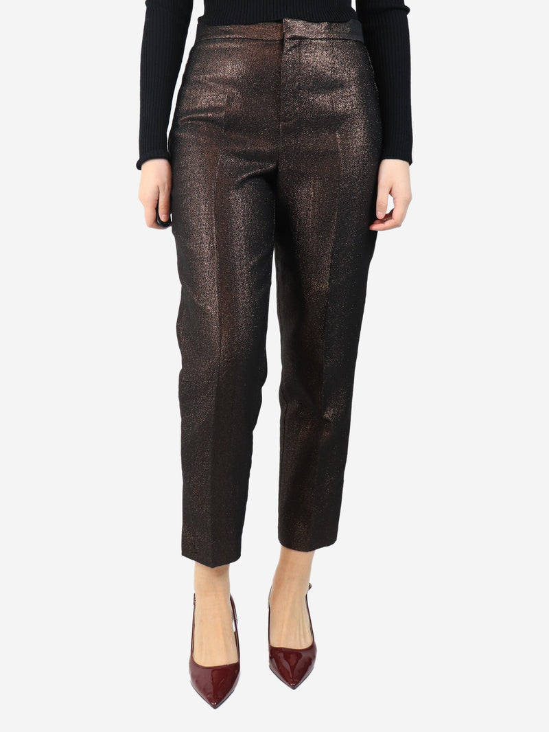 Bronze sparkly trousers - size UK 14 Trousers Strenesse 