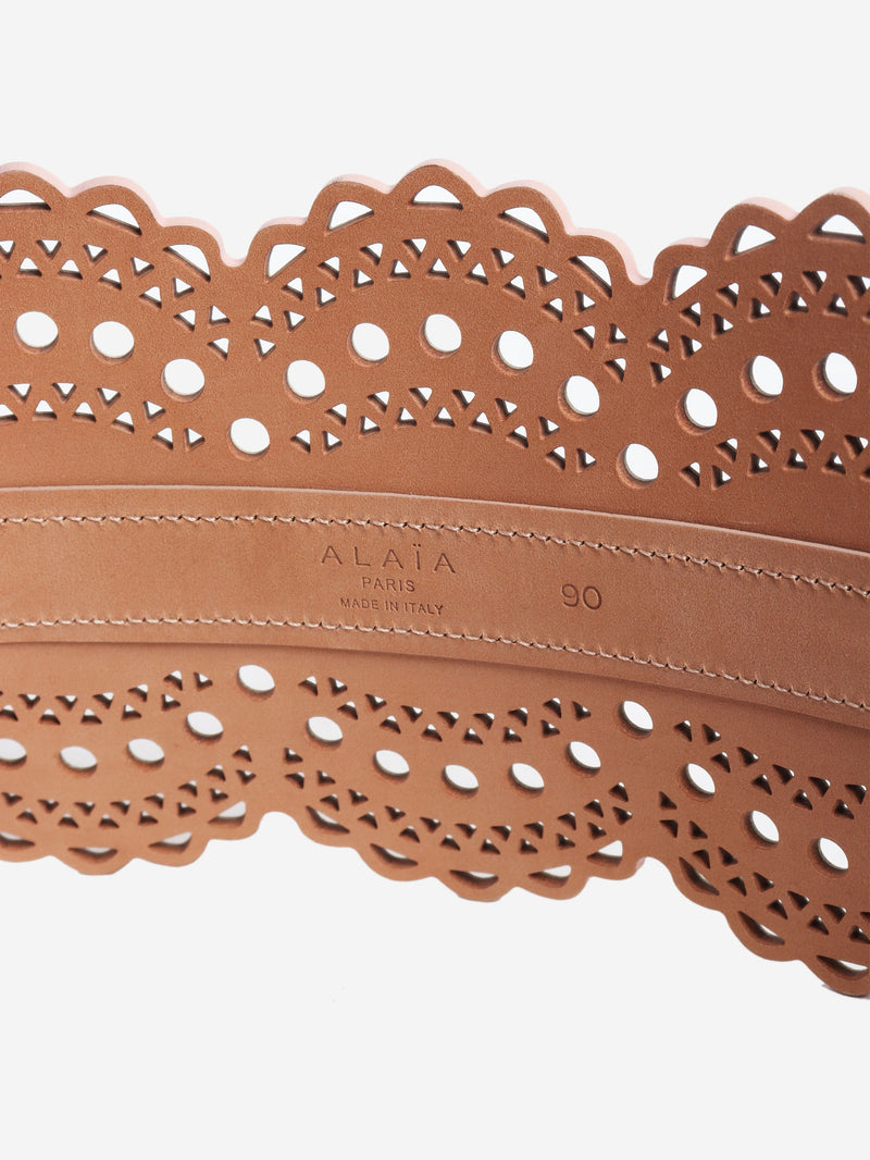 Pink leather corset belt Belts Alaia 