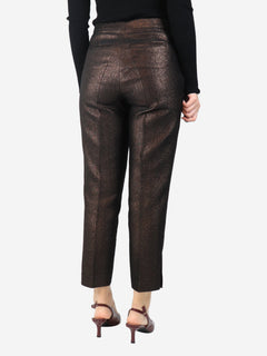 Bronze sparkly trousers - size UK 14 Trousers Strenesse 