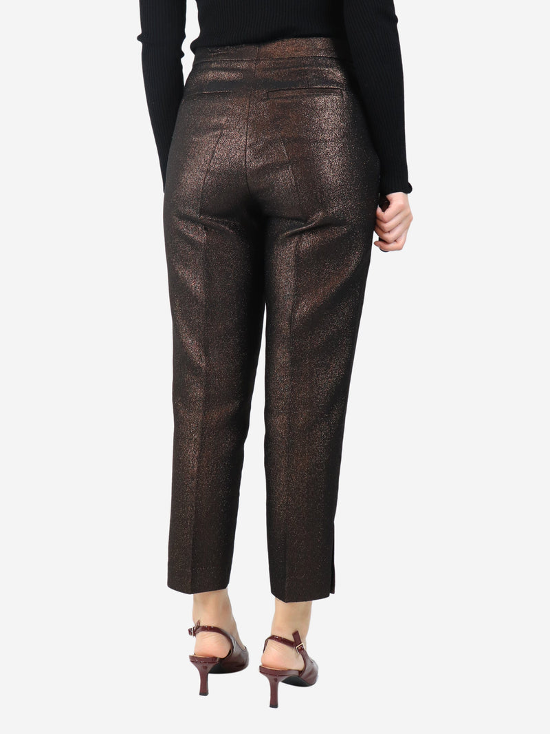 Bronze sparkly trousers - size UK 14 Trousers Strenesse 