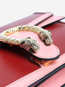 Gucci Black Dionysus Small Shoulder Bag in Red and Pink - size