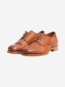 Santoni Brown Derby shoes - size EU 39 (UK 6)