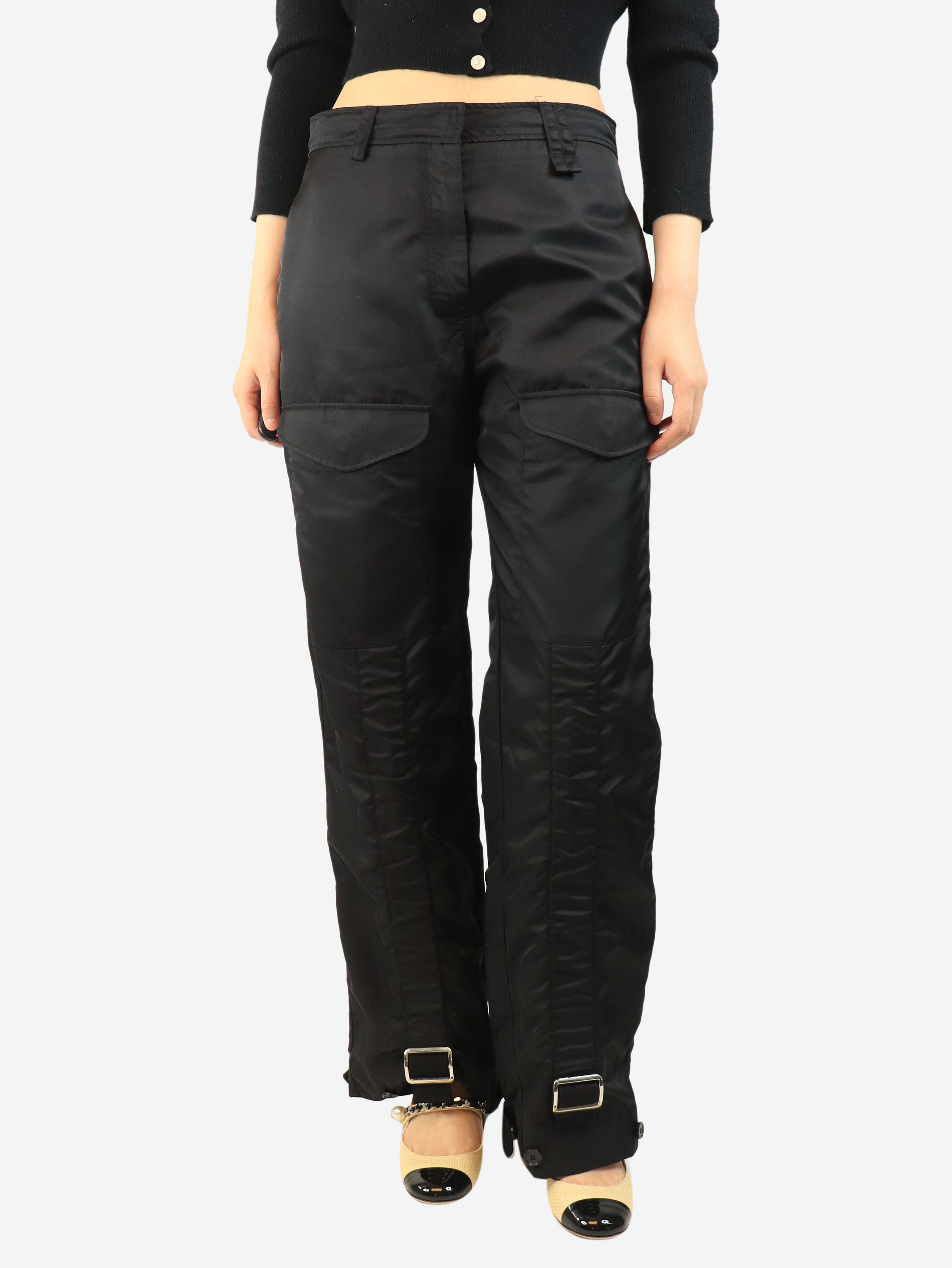 Black multi-pocket trousers - size UK 10 Trousers Simone Rocha 