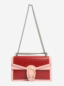 Gucci Black Dionysus Small Shoulder Bag in Red and Pink - size