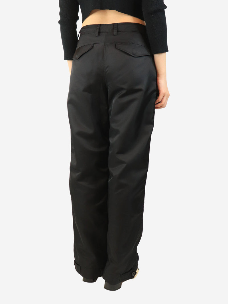 Black multi-pocket trousers - size UK 10 Trousers Simone Rocha 