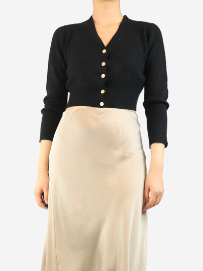 Black cropped cardigan - size UK 14 Knitwear Chanel 