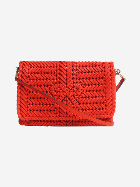Red Neeson woven leather crossbody bag product image