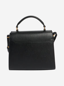 Saint Laurent Saint Laurent Black Mini Cassandra Grain De Poudre Embossed Leather in Black - size