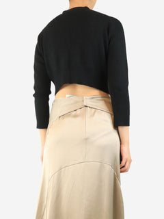 Black cropped cardigan - size UK 14 Knitwear Chanel 
