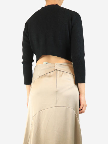 Black cropped cardigan - size UK 14 alternate image