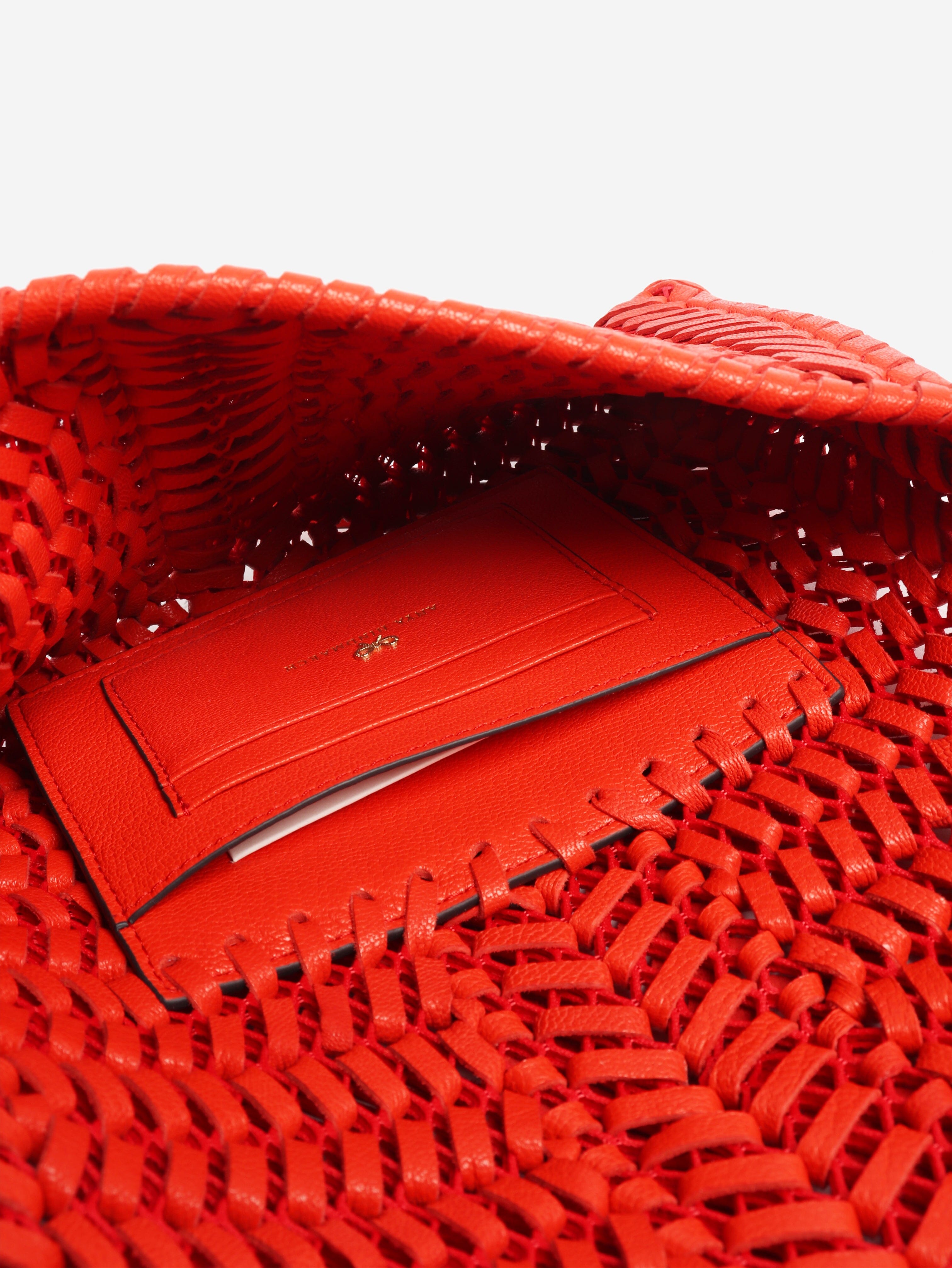 Red Neeson woven leather crossbody bag Cross-body bags Anya Hindmarch 