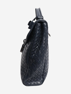 Blue Intrecciato leather briefcase Top Handle Bags Bottega Veneta 