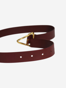 Bottega Veneta Burgundy leather triangle belt