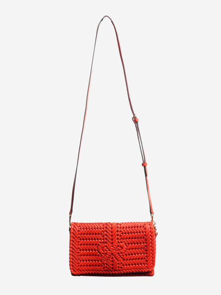 Red Neeson woven leather crossbody bag alternate image