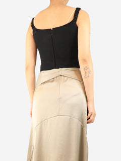 Black Audra cropped tank top - size UK 10 Tops Khaite 