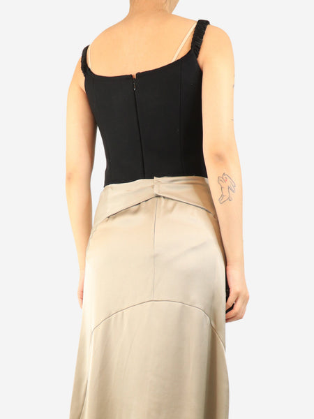 Black Audra cropped tank top - size UK 10 alternate image