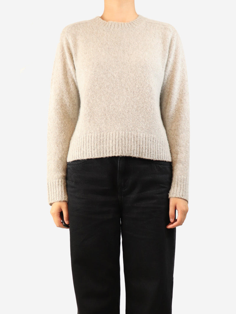 Oatmeal supersoft cashmere jumper - size S Knitwear James Perse 