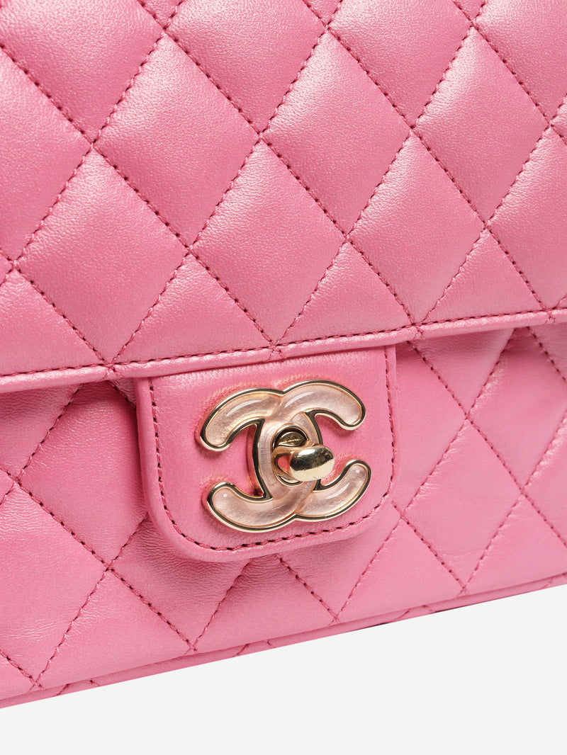 Pink irresdescent candy heart flap bag Cross-body Bags Chanel 
