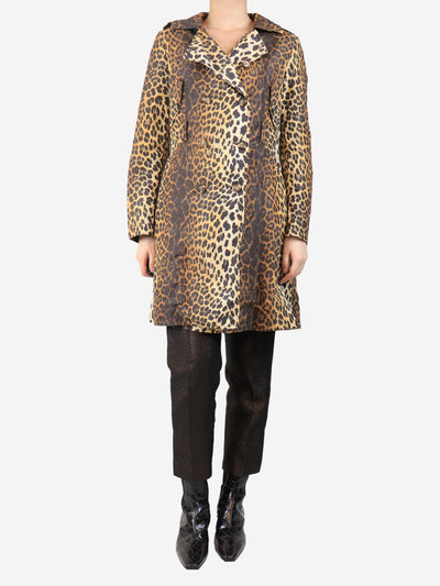 Brown leopard print jacket - size UK 10 Coats & Jackets Love Moschino 