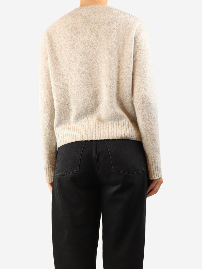 Oatmeal supersoft cashmere jumper - size S Knitwear James Perse 