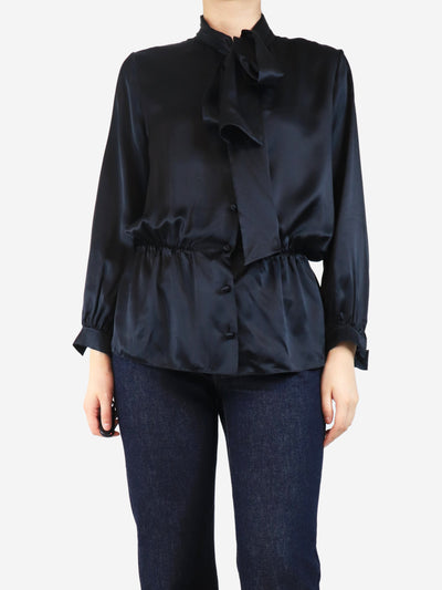 Black silk blouse - size UK 12 Tops Balenciaga 