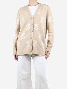 Burberry Neutral TB Monogram cardigan - size S