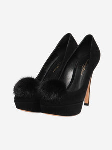 Gianvito Rossi Gianvito Rossi Black platform suede heels - size UK 5