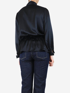 Black silk blouse - size UK 12 Tops Balenciaga 