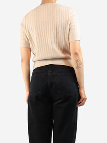 Oatmeal short-sleeved cashmere top - size S Knitwear Rag & Bone 
